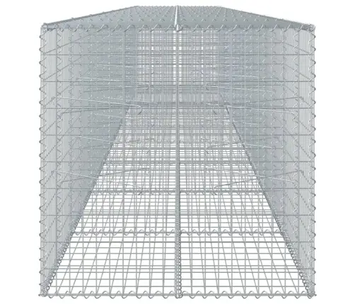 Gabiono Krepšys Su Dangčiu, 900X100X100cm Galvanizuota Geležis