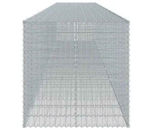 Gabiona Grozs Ar Vāku, 1050X100X100 Cm, Cinkota Dzelzs Vidaxl