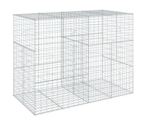 Gabiona Grozs Ar Vāku, 200X100X150 Cm, Cinkota Dzelzs Vidaxl