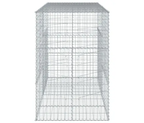 Gabiona Grozs Ar Vāku, 200X100X150 Cm, Cinkota Dzelzs Vidaxl