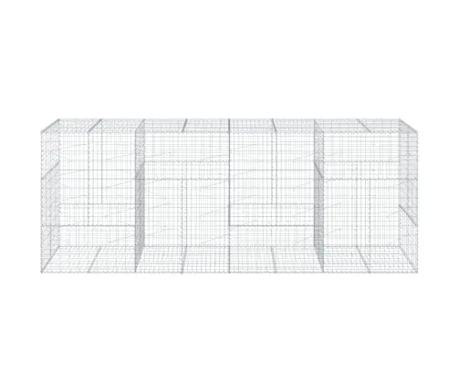 Gabiona Grozs Ar Vāku, 400X100X150 Cm, Cinkota Dzelzs Vidaxl