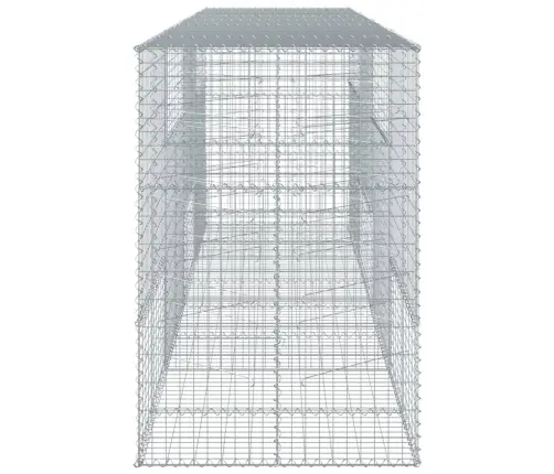 Gabiona Grozs Ar Vāku, 400X100X150 Cm, Cinkota Dzelzs Vidaxl