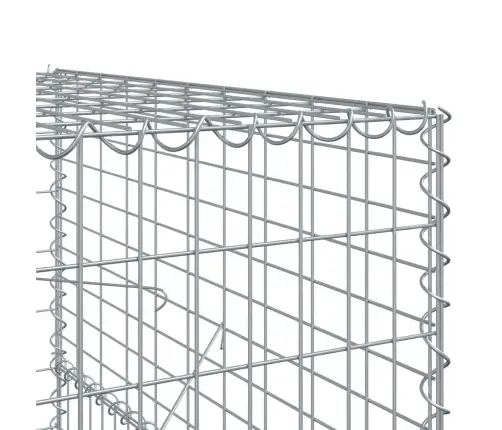 Gabiona Grozs Ar Vāku, 500X100X150 Cm, Cinkota Dzelzs Vidaxl