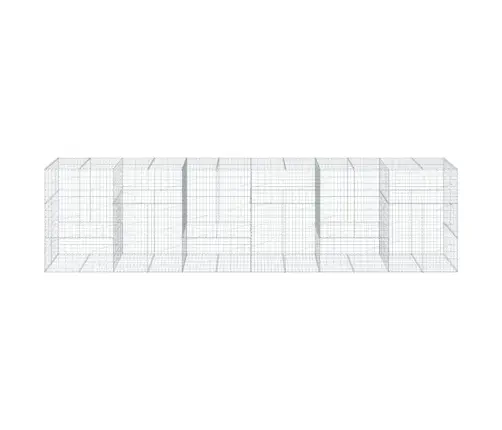 Gabiona Grozs Ar Vāku, 600X100X150 Cm, Cinkota Dzelzs Vidaxl