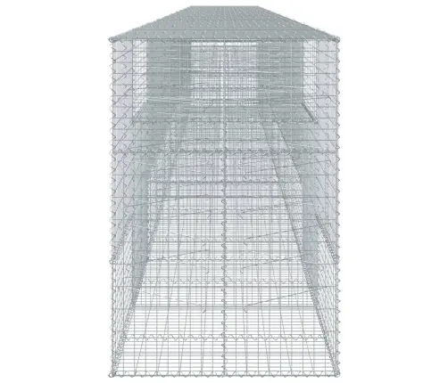 Gabiona Grozs Ar Vāku, 1100X100X150 Cm, Cinkota Dzelzs Vidaxl