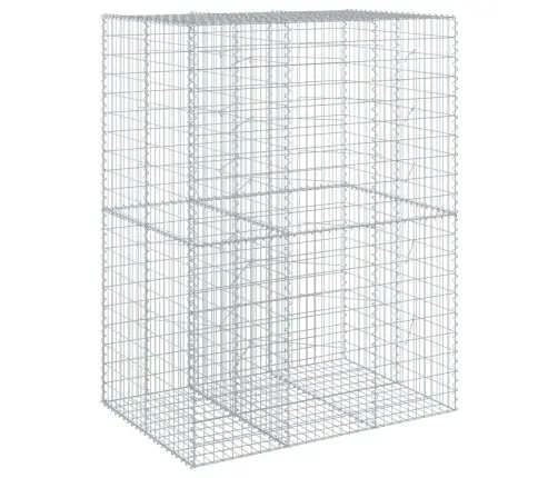 Gabiona Grozs Ar Vāku, 150X100X200 Cm, Cinkota Dzelzs Vidaxl