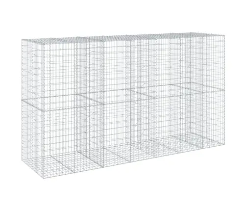 Gabiono Krepšys Su Dangčiu, 350X100X200cm Galvanizuota Geležis