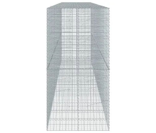 Gabiona Grozs Ar Vāku, 650X100X200 Cm, Cinkota Dzelzs Vidaxl