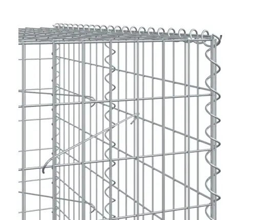 Gabiona Grozs Ar Vāku, 650X100X200 Cm, Cinkota Dzelzs Vidaxl