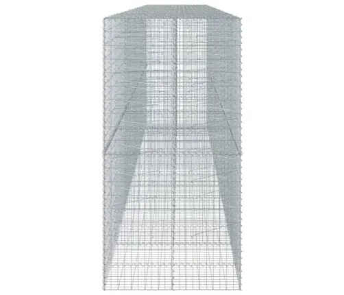 Gabiona Grozs Ar Vāku, 700X100X200 Cm, Cinkota Dzelzs Vidaxl