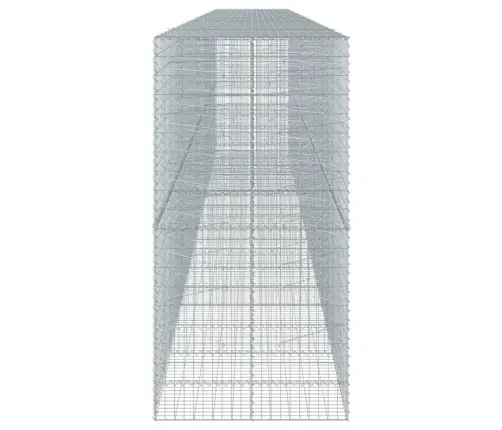 Gabiona Grozs Ar Vāku, 900X100X200 Cm, Cinkota Dzelzs Vidaxl