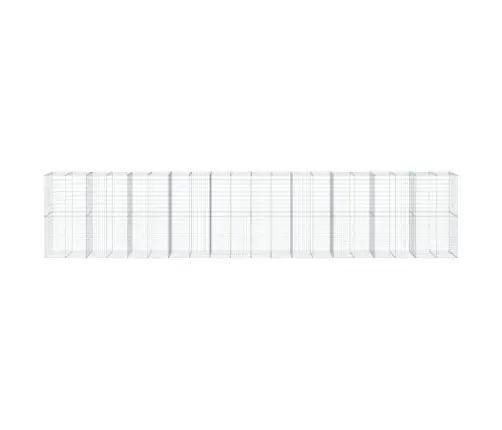 Gabiona Grozs Ar Vāku, 1000X100X200 Cm, Cinkota Dzelzs Vidaxl