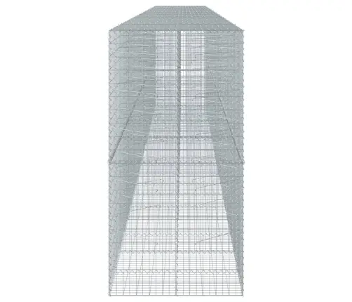 Gabiona Grozs Ar Vāku, 1000X100X200 Cm, Cinkota Dzelzs Vidaxl