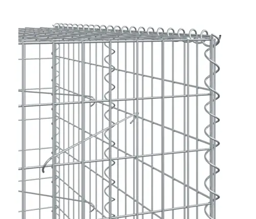 Gabiona Grozs Ar Vāku, 1000X100X200 Cm, Cinkota Dzelzs Vidaxl