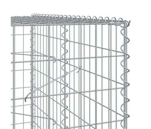 Gabiona Grozs Ar Vāku, 1200X100X200 Cm, Cinkota Dzelzs Vidaxl