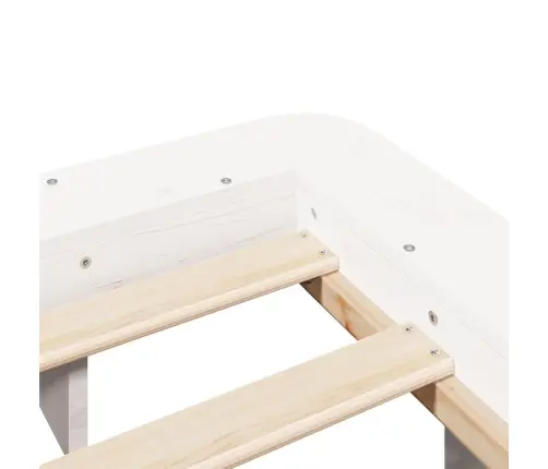 Gulta Bez Matrača, Balta, 120X200 Cm, Priedes Masīvkoks Vidaxl