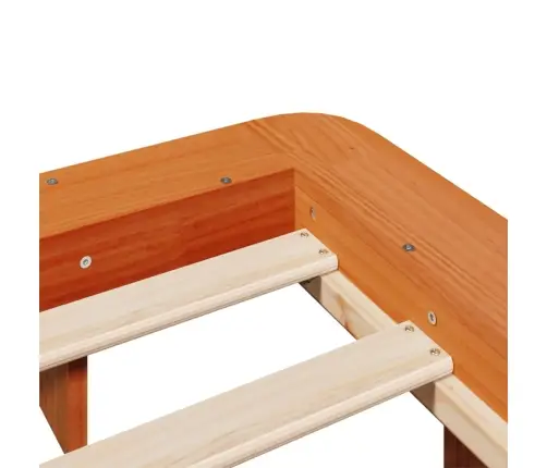 Gulta Bez Matrača, Vaska Brūnas, 120X200 Cm, Priedes Masīvkoks Vidaxl