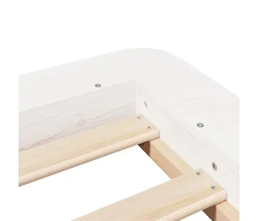 Gulta Bez Matrača, Balts, 100X200 Cm, Priedes Masīvkoks Vidaxl