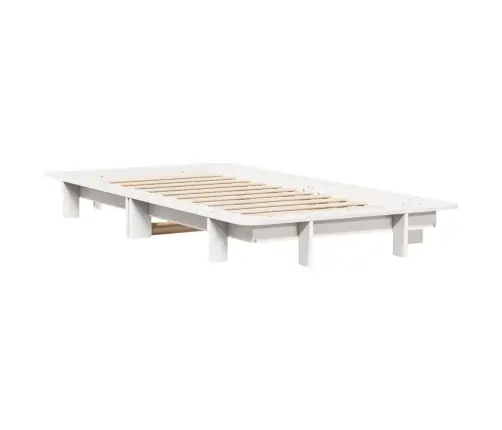 Voodiraam Ilma Madratsita, Valge, 90 X 200 cm Männipuit