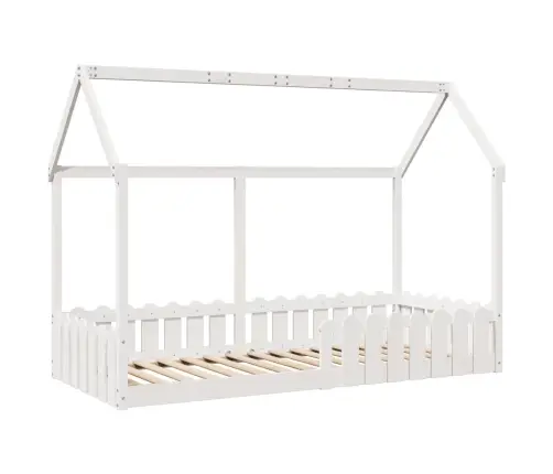 Vaikiškas Lovos Rėmas, Baltas, 90X200cm Pušies Masyvas