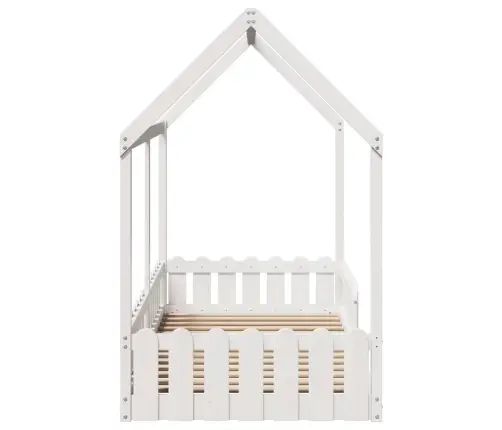 Vaikiškas Lovos Rėmas, Baltas, 90X200cm Pušies Masyvas