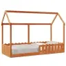 Bērnu Gultas Rāmis, Vaska Brūnas, 80X200 Cm, Priedes Masīvkoks Vidaxl