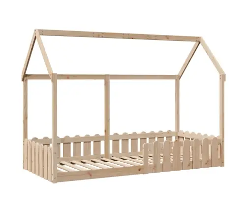 Bērnu Gultas Rāmis, 90X190 Cm, Priedes Masīvkoks Vidaxl