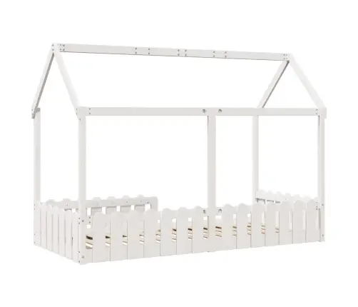 Vaikiškas Lovos Rėmas, Baltas, 90X190cm Pušies Masyvas