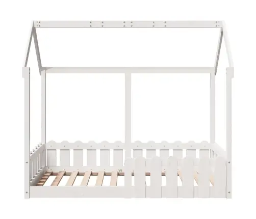 Bērnu Gultas Rāmis, Balts, 80X160 Cm, Priedes Masīvkoks Vidaxl