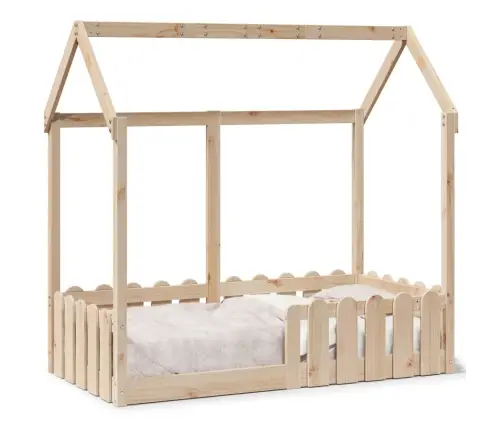 Vaikiškos Lovos Rėmas, 70X140cm Pušies Medienos Masyvas