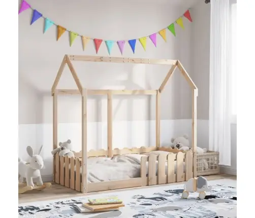 Vaikiškos Lovos Rėmas, 70X140cm Pušies Medienos Masyvas