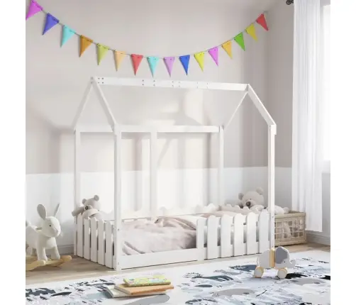 Laste Majavoodi Raam, Valge, 70 X 140 cm Männipuit