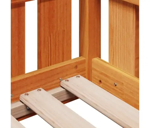 Bērnu Gultas Rāmis, Vaska Brūnas, 70X140 Cm, Priedes Masīvkoks Vidaxl