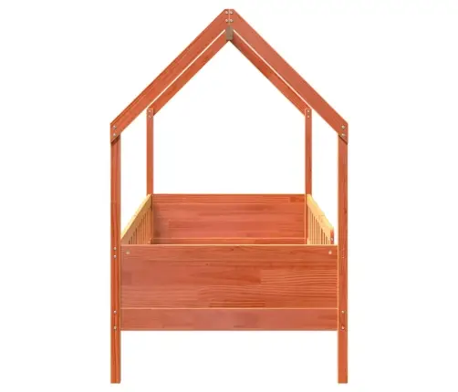 Vaikiškas Lovos Rėmas, Vaško Rudas, 90X200cm Pušies Masyvas