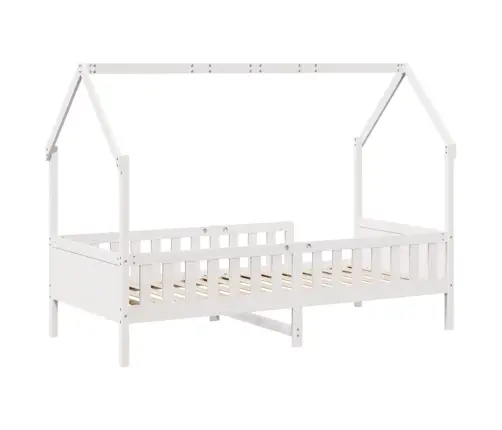 Bērnu Gultas Rāmis, Balts, 80X200 Cm, Priedes Masīvkoks Vidaxl