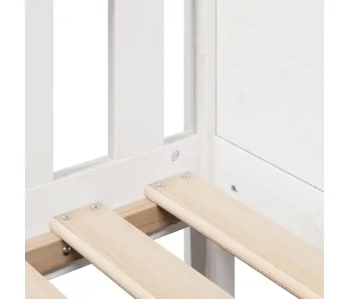 Bērnu Gultas Rāmis, Balts, 80X200 Cm, Priedes Masīvkoks Vidaxl