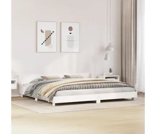 Gulta Bez Matrača, Balts, 180X200 Cm, Priedes Masīvkoks Vidaxl