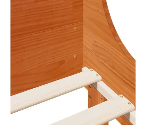 Gulta Bez Matrača, Vaska Brūnas, 140X200 Cm, Priedes Masīvkoks Vidaxl