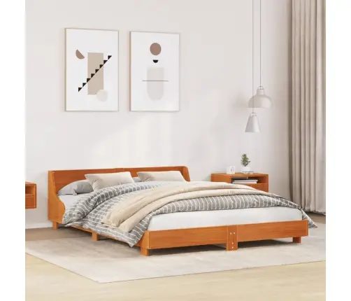Lovos Rėmas Be Čiužinio, Vaško Ruda, 120X200cm Pušis