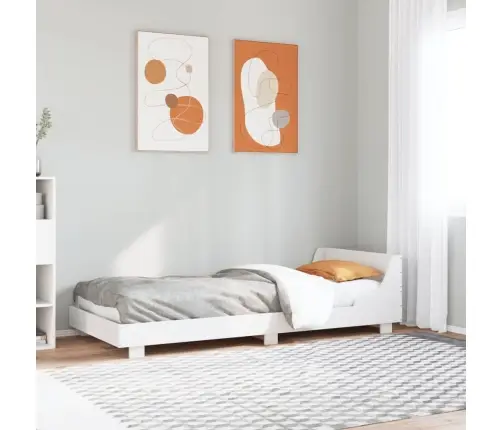 Gulta Bez Matrača, Balts, 100X200 Cm, Priedes Masīvkoks Vidaxl