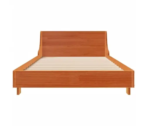 Gulta Bez Matrača, Vaska Brūna, 100X200 Cm, Priedes Masīvkoks Vidaxl