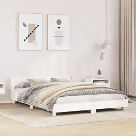 Gulta Bez Matrača, Balts, 120X190 Cm, Priedes Masīvkoks Vidaxl Gulta Bez Matrača, Balts, 120X190 Cm, Priedes Masīvkoks Vidaxl