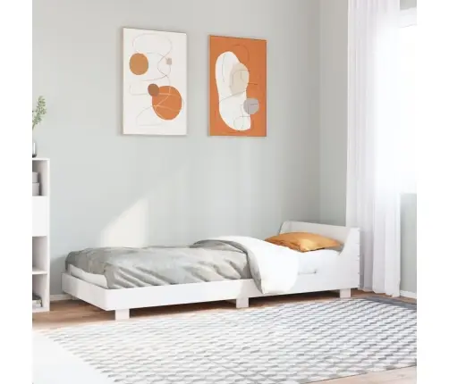 Voodiraam Ilma Madratsita, Valge, 75 X 190 cm Männipuit