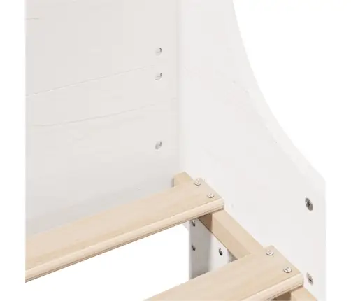 Voodiraam Ilma Madratsita, Valge, 120 X 190 cm Männipuit