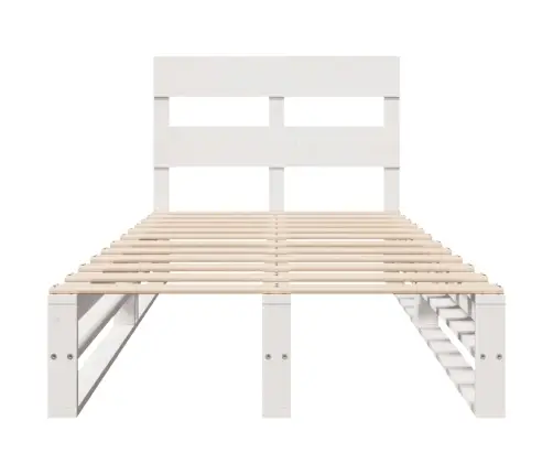 Gulta Bez Matrača, Balts, 75X190 Cm, Priedes Masīvkoks Vidaxl