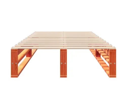 Gulta Bez Matrača, Vaska Brūnas, 90X200 Cm, Priedes Masīvkoks Vidaxl