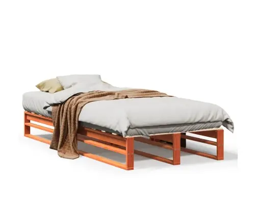 Lovos Rėmas Be Čiužinio, Vaško Ruda, 100X200cm Pušis