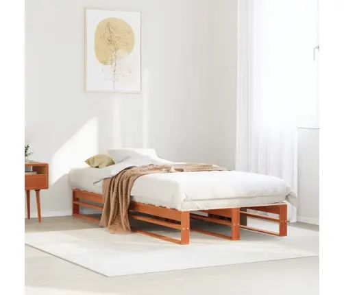 Lovos Rėmas Be Čiužinio, Vaško Ruda, 100X200cm Pušis