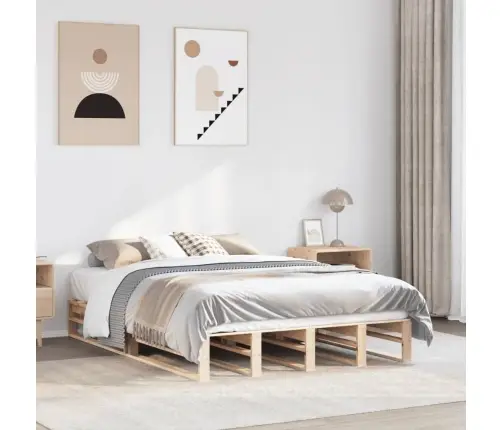 Voodi Ilma Madratsita, 120 X 200 cm Männipuit