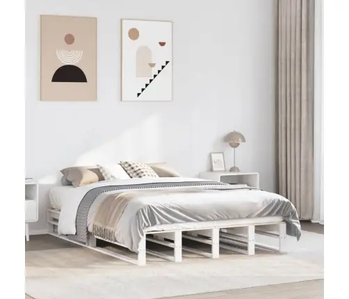 Lovos Rėmas Be Čiužinio, Baltas, 140X200cm Pušies Masyvas